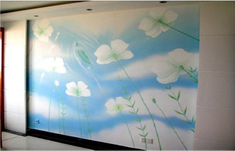 蓝田画墙绘怎么画好白云的蓬松感？