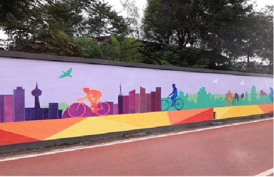 蓝田墙体彩绘-围墙