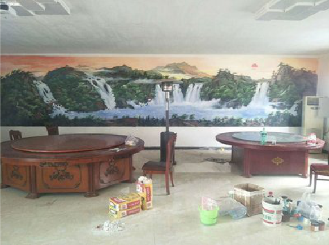 蓝田墙绘-写实风景