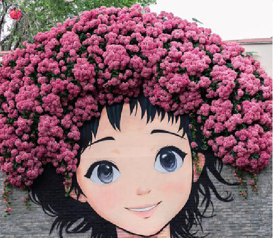 蓝田墙体彩绘-网红墙打卡