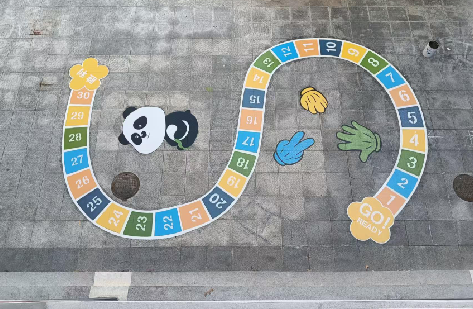 蓝田地面游戏彩绘