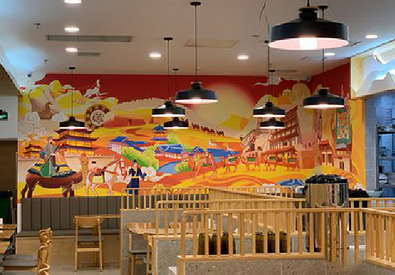 蓝田商业空间彩绘介绍。