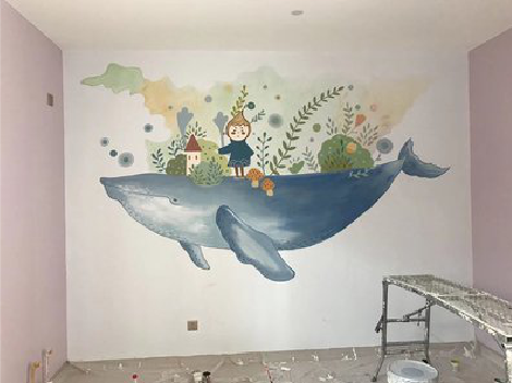 蓝田手绘墙的特点及优势。